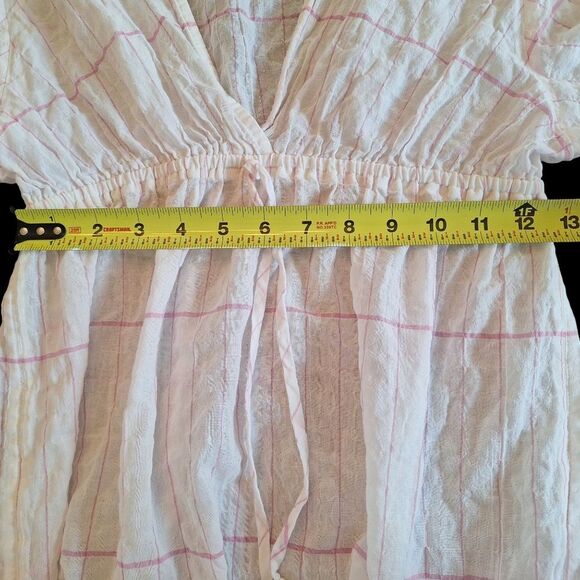 Tory Burch Caftan Striped Short Cotton Tunic Cover-Up Swim Cover Gauze sz Small - Picture 11 of 16